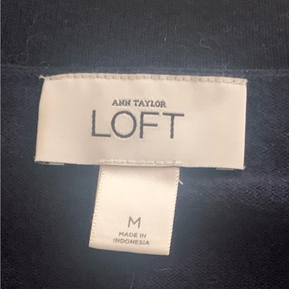 LOFT navy and cream striped cardigan - Picture 4 of 5